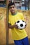 Young Brazilian soccer football player