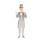 Young Bridegroom as Newlywed or Just Married Male Standing in Tuxedo and Top Hat Vector Illustration