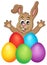 Young bunny with Easter eggs theme 1