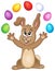 Young bunny with Easter eggs theme 3