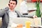 Young Businessman In A Cafe