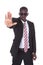 Young Businessman Gesturing Stop Sign