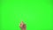 Young businessman making 12 touch screen hand gestures on green screen