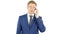 Young Businessman talk on smartphone, Attending Phone Call