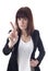 Young Businesswoman Gesturing With Finger