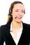 Young businesswoman with headset