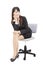 Young businesswoman sitting