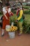 Young Cambodian woman sells fruit