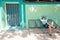 Young caucasian man swinging in a hammock pleasant laziness of weekend morning.