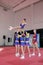 young cheerleaders perform at the city cheerleading championship