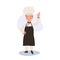 Young Chef Showing OK Sign. Happy Chef Doing OK Hand Sign. Culinary Success Gesture