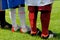 Young children wearing Football or Soccer kit