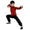 Young Chinese Boy Striking A Kung Fu Pose