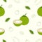 Young coconut seamless pattern background