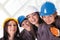 Young construction women workers