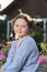 Young countrygirl with plaited hair