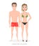 Young couple in beach clothes