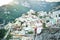 Young couple bride and groom relaxing in Positano, Amalfi coast, Italy