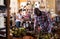 Young couple buys earthenware in a store