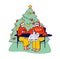 Young Couple Characters Writing Letter to Santa Claus Sitting in Room with Decorated Fir Tree, Christmas Festive Season