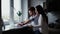 Young couple checks their loan or mortgage documents.