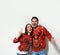 Young couple in Christmas sweaters
