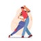 Young Couple Dancing Salsa. Dance Leisure, Sparetime, Performance or Hobby. People Active Lifestyle, Dancers Partners