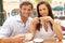 Young Couple Enjoying Coffee And Cake