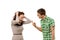 Young couple having a disagreement