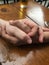 Young couple holding hands close up Multiethnic Multicultural