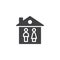 Young couple house icon vector