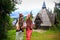 Young couple in hutsul costumes