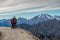 Young couple in italien dolomites, loving nature and climbing, tre cime di lavaredo