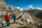 Young couple in italien dolomites, rifugio lagazuoi, cortina dÂ´ampezzo, south tyrol