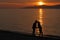 Young couple kissing on Jericho beach