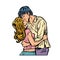 Young couple kissing. love relationships romance