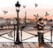 Young couple in love on Pont des arts in Paris