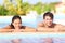 Young couple in pool