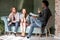 Young couple during a psychological session with psychologist