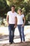 Young Couple On Romantic Walk In Countryside