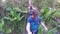 Young couple selfie crossing bridge with crocodiles beneth in vakona forest lodge in madagscar