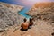 Young couple staring at the beach