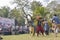 Young crowd from different cultures, dancing in Sufi Sutra festival