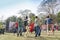 Young crowd from different cultures, dancing in Sufi Sutra festival