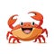 Young cute crab. Smiling nice animal.