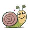 Young cute snail. Smiling nice animal.