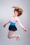 Young dancer girl jumping
