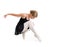 Young dancer posing isolated