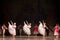 Young dancers ballerinas in class classical dance, ballet