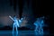 Young dancers ballerinas in class classical dance, ballet